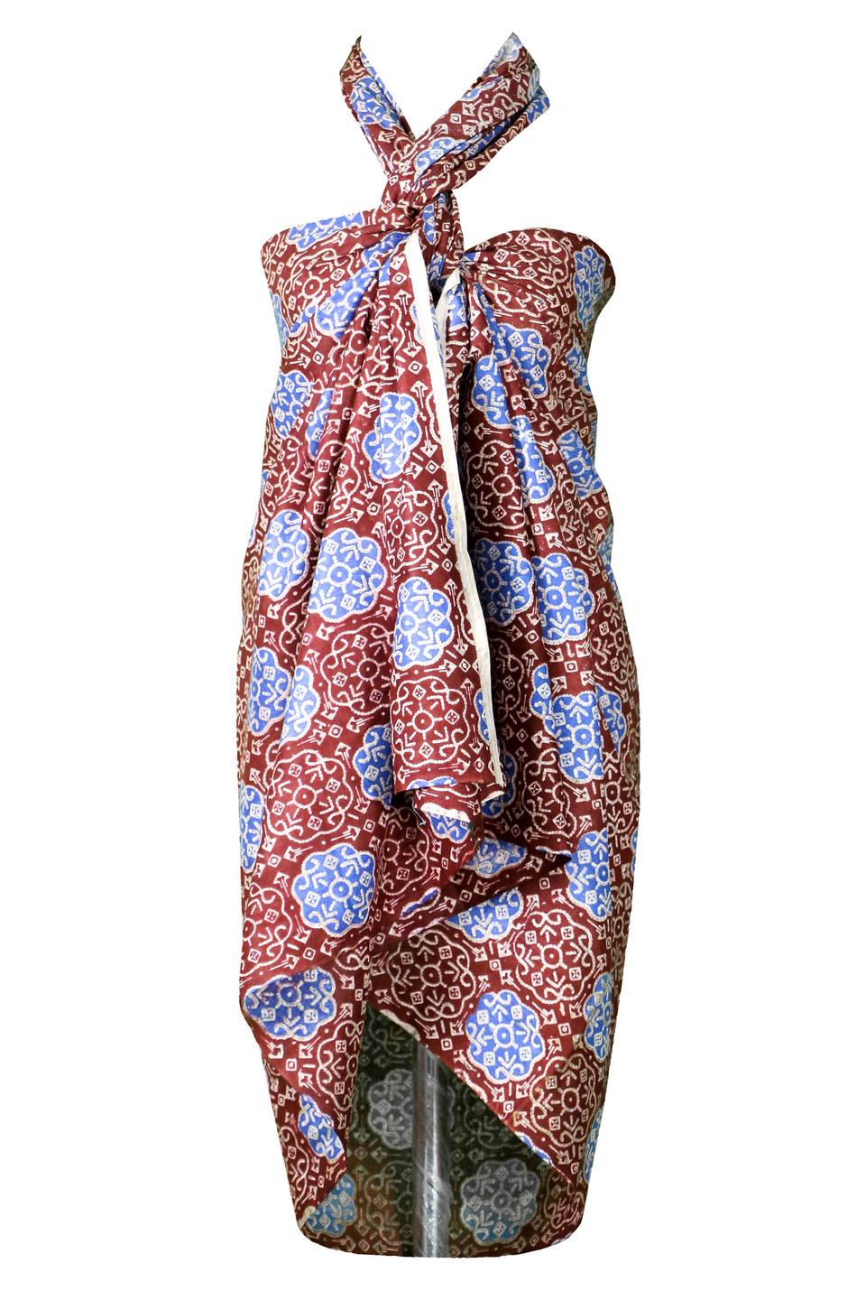 Emabella Blue Floral Cotton Sarong main image 1